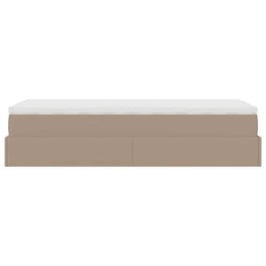 Οθωμανικό κρεβάτι με στρώμα Cappucino 100x200cm Faux Leather - Pakobazaar