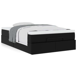 Οθωμανικό κρεβάτι με στρώμα Μαύρο 120x190 cm Faux Leather - Pakobazaar