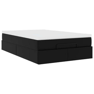 Οθωμανικό κρεβάτι με στρώμα Μαύρο 120x190 cm Faux Leather - Pakobazaar