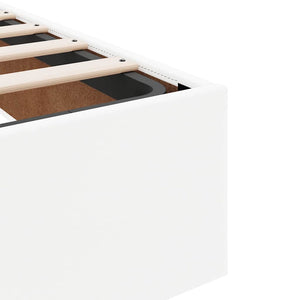 Οθωμανικό κρεβάτι με στρώμα Λευκό 120x190 cm Faux Leather - Pakobazaar