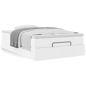 Οθωμανικό κρεβάτι με στρώμα Λευκό 120x190 cm Faux Leather - Pakobazaar