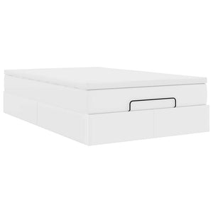 Οθωμανικό κρεβάτι με στρώμα Λευκό 120x190 cm Faux Leather - Pakobazaar