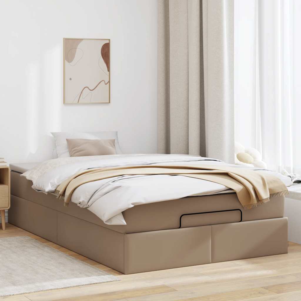 Οθωμανικό κρεβάτι με στρώμα Cappucino 120x190cm Faux Leather - Pakobazaar