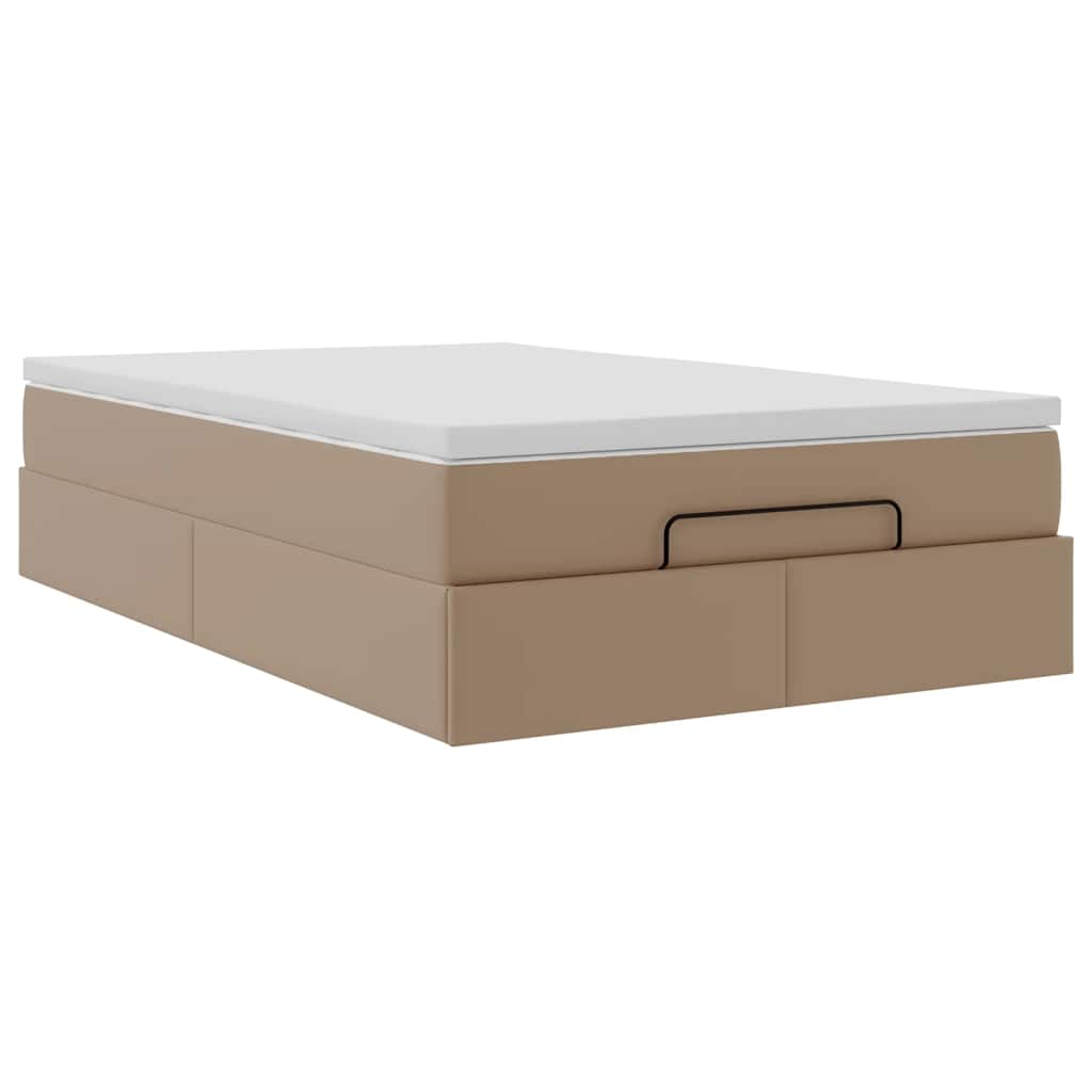 Οθωμανικό κρεβάτι με στρώμα Cappucino 120x190cm Faux Leather - Pakobazaar