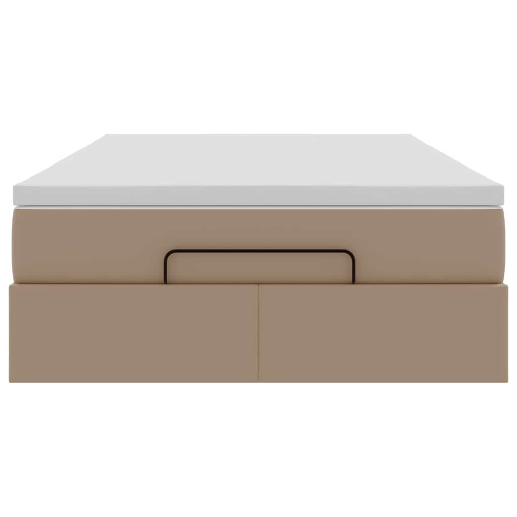 Οθωμανικό κρεβάτι με στρώμα Cappucino 120x190cm Faux Leather - Pakobazaar