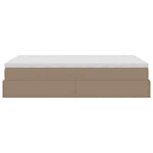 Οθωμανικό κρεβάτι με στρώμα Cappucino 120x190cm Faux Leather - Pakobazaar