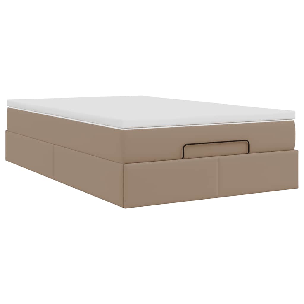 Οθωμανικό κρεβάτι με στρώμα Cappucino 120x190cm Faux Leather - Pakobazaar