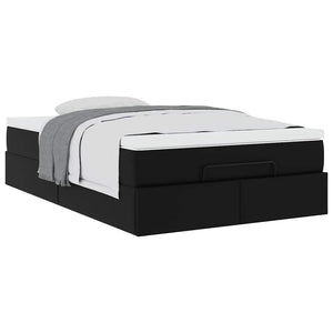 Οθωμανικό κρεβάτι με στρώμα Μαύρο 120x200 cm Faux Leather - Pakobazaar