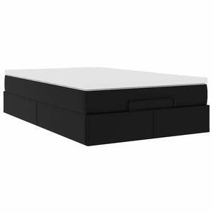 Οθωμανικό κρεβάτι με στρώμα Μαύρο 120x200 cm Faux Leather - Pakobazaar