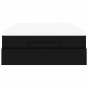 Οθωμανικό κρεβάτι με στρώμα Μαύρο 120x200 cm Faux Leather - Pakobazaar