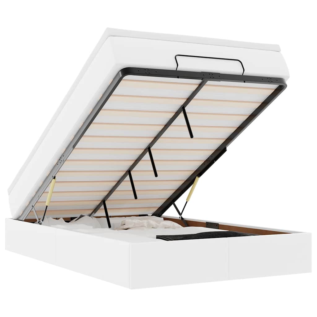 Οθωμανικό κρεβάτι με στρώμα Λευκό 120x200cm Faux Leather - Pakobazaar