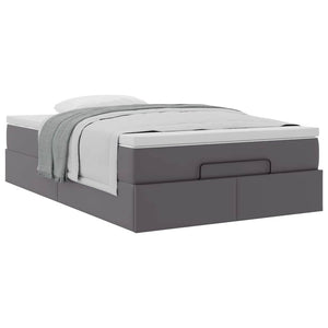 Οθωμανικό κρεβάτι με στρώμα Γκρι 120x200cm Faux Leather - Pakobazaar