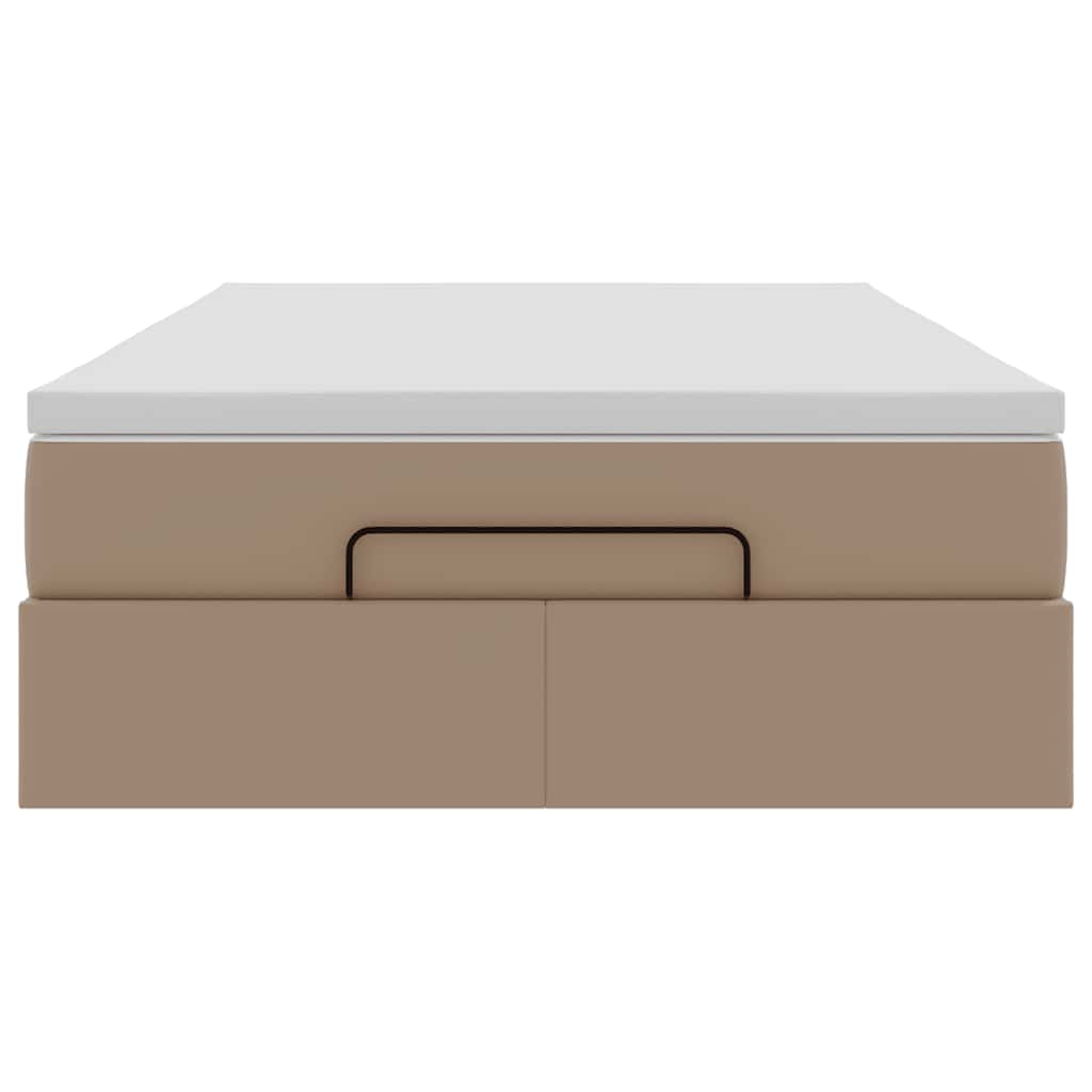 Οθωμανικό κρεβάτι με στρώμα Cappucino 120x200cm Faux Leather - Pakobazaar