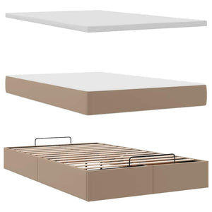 Οθωμανικό κρεβάτι με στρώμα Cappucino 120x200cm Faux Leather - Pakobazaar