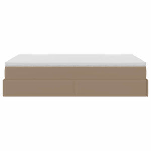Οθωμανικό κρεβάτι με στρώμα Cappucino 120x200cm Faux Leather - Pakobazaar