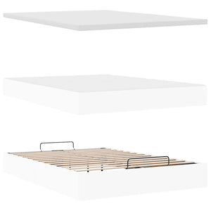 Οθωμανικό κρεβάτι με στρώμα Λευκό 140x190cm Faux Leather