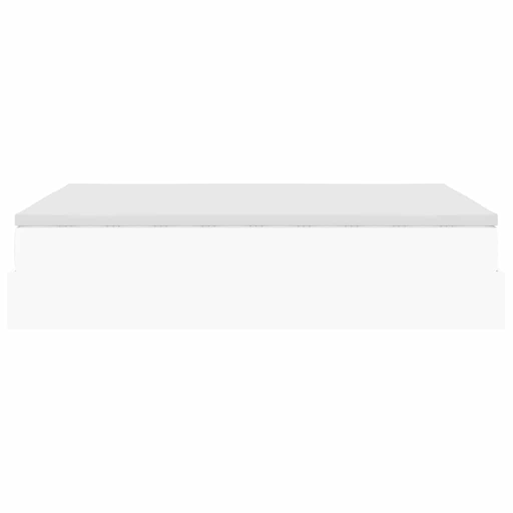 Οθωμανικό κρεβάτι με στρώμα Λευκό 140x190cm Faux Leather