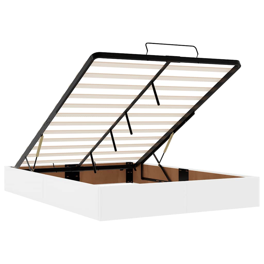 Οθωμανικό κρεβάτι με στρώμα Λευκό 140x190cm Faux Leather