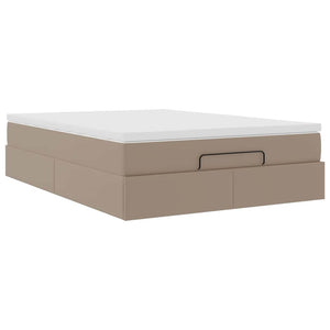 Οθωμανικό κρεβάτι με στρώμα Cappucino 140x190cm Faux Leather - Pakobazaar