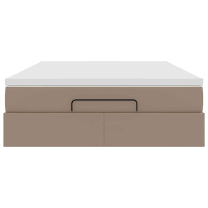 Οθωμανικό κρεβάτι με στρώμα Cappucino 140x190cm Faux Leather - Pakobazaar