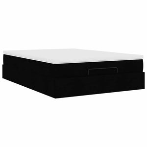 Οθωμανικό κρεβάτι με στρώμα Μαύρο 140x200cm Faux Leather - Pakobazaar