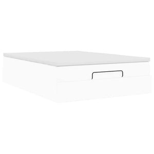 Οθωμανικό κρεβάτι με στρώμα Λευκό 140x200cm Faux Leather - Pakobazaar