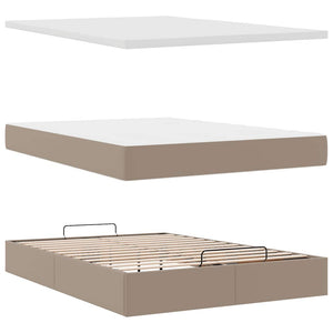 Οθωμανικό κρεβάτι με στρώμα Cappucino 140x200cm Faux Leather - Pakobazaar