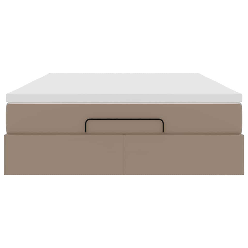 Οθωμανικό κρεβάτι με στρώμα Cappucino 140x200cm Faux Leather - Pakobazaar