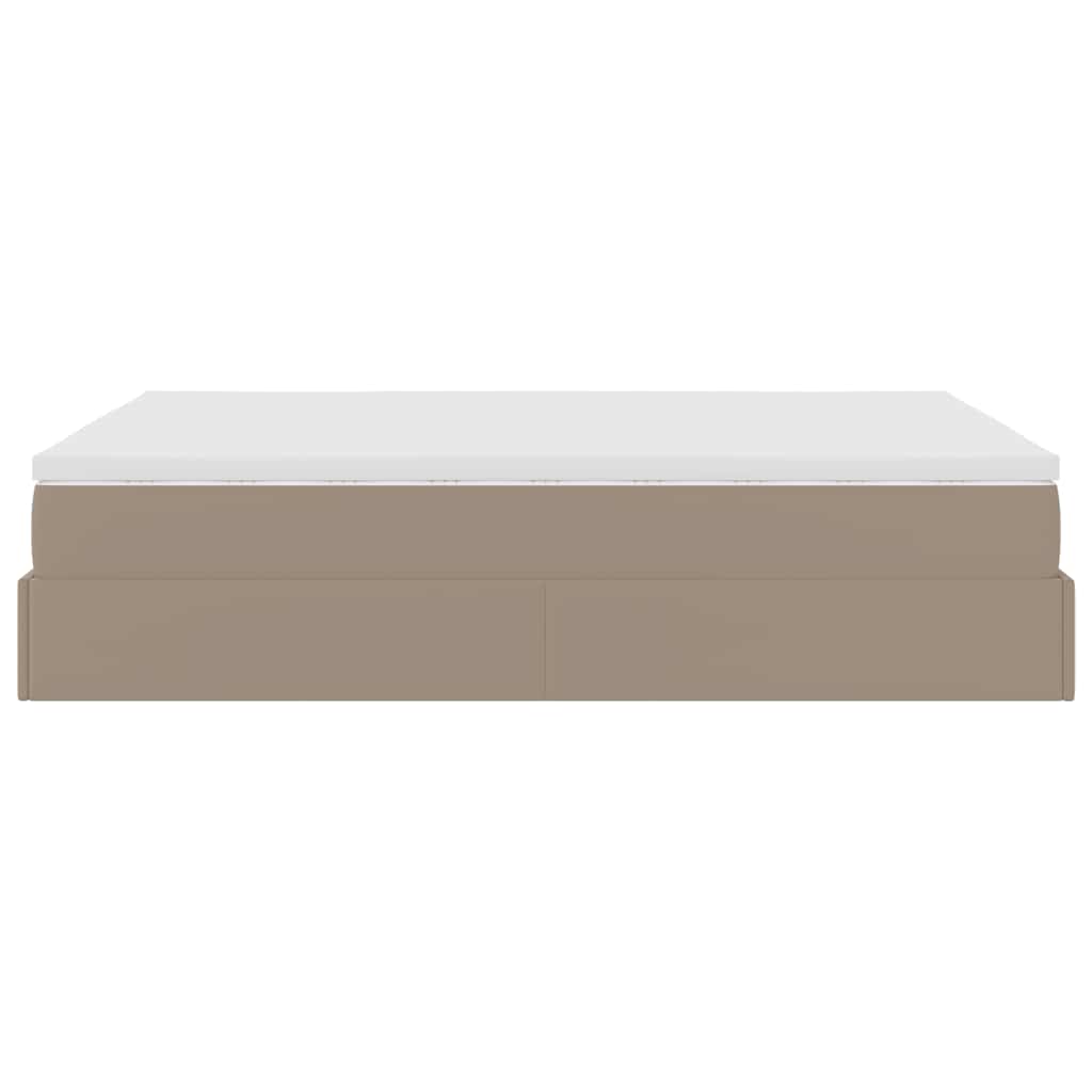 Οθωμανικό κρεβάτι με στρώμα Cappucino 140x200cm Faux Leather - Pakobazaar
