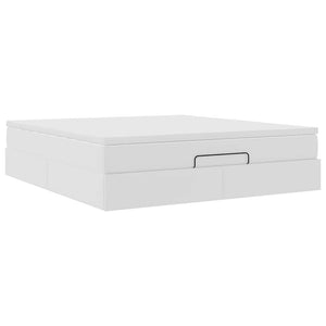 Οθωμανικό κρεβάτι με στρώμα Λευκό 160x200cm Faux Leather - Pakobazaar