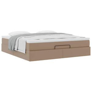 Οθωμανικό κρεβάτι με στρώμα Cappucino 160x200cm Faux Leather - Pakobazaar