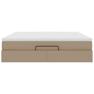 Οθωμανικό κρεβάτι με στρώμα Cappucino 160x200cm Faux Leather - Pakobazaar