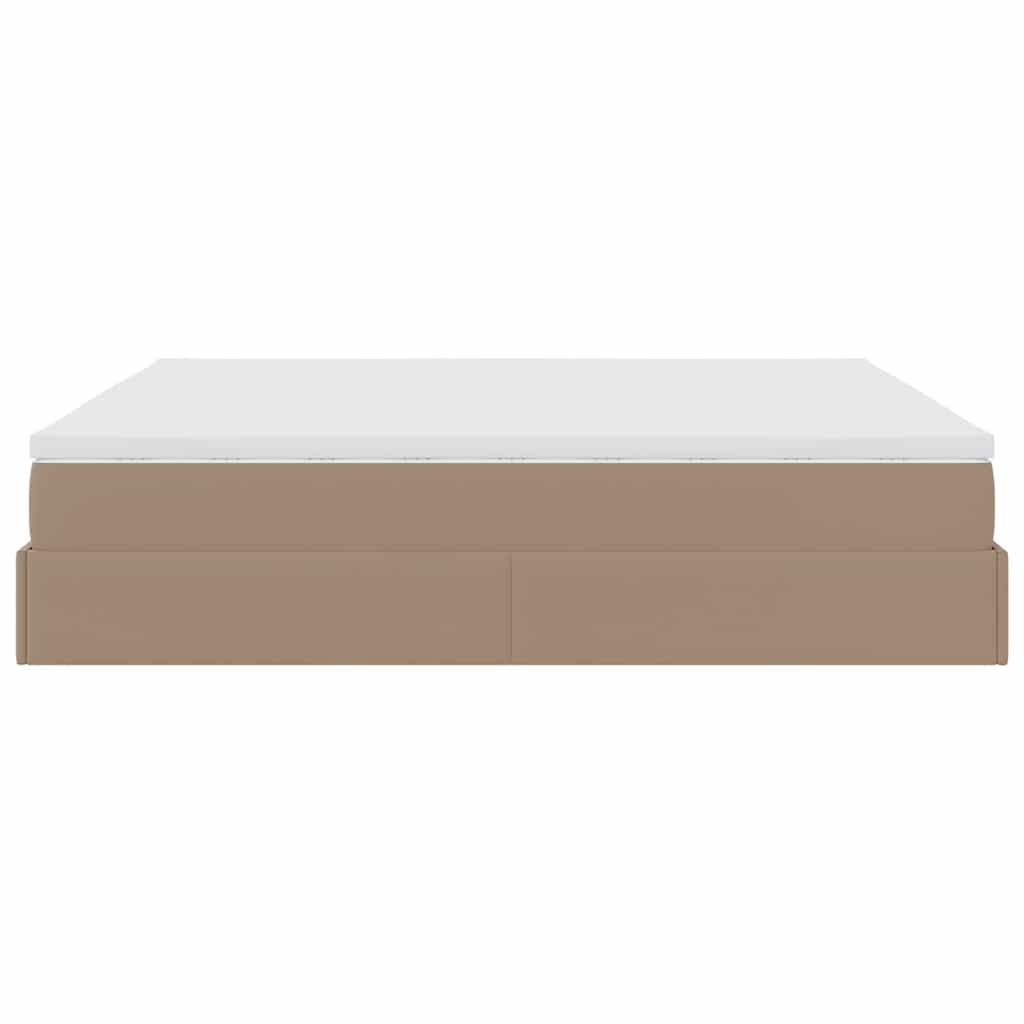 Οθωμανικό κρεβάτι με στρώμα Cappucino 160x200cm Faux Leather - Pakobazaar