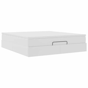 Οθωμανικό κρεβάτι με στρώμα Λευκό 180x200cm Faux Leather
