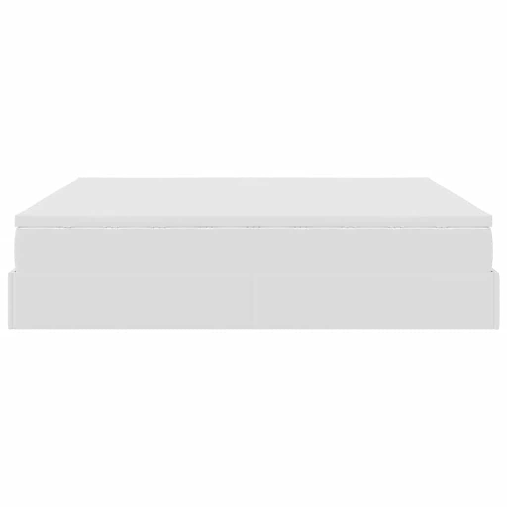 Οθωμανικό κρεβάτι με στρώμα Λευκό 180x200cm Faux Leather