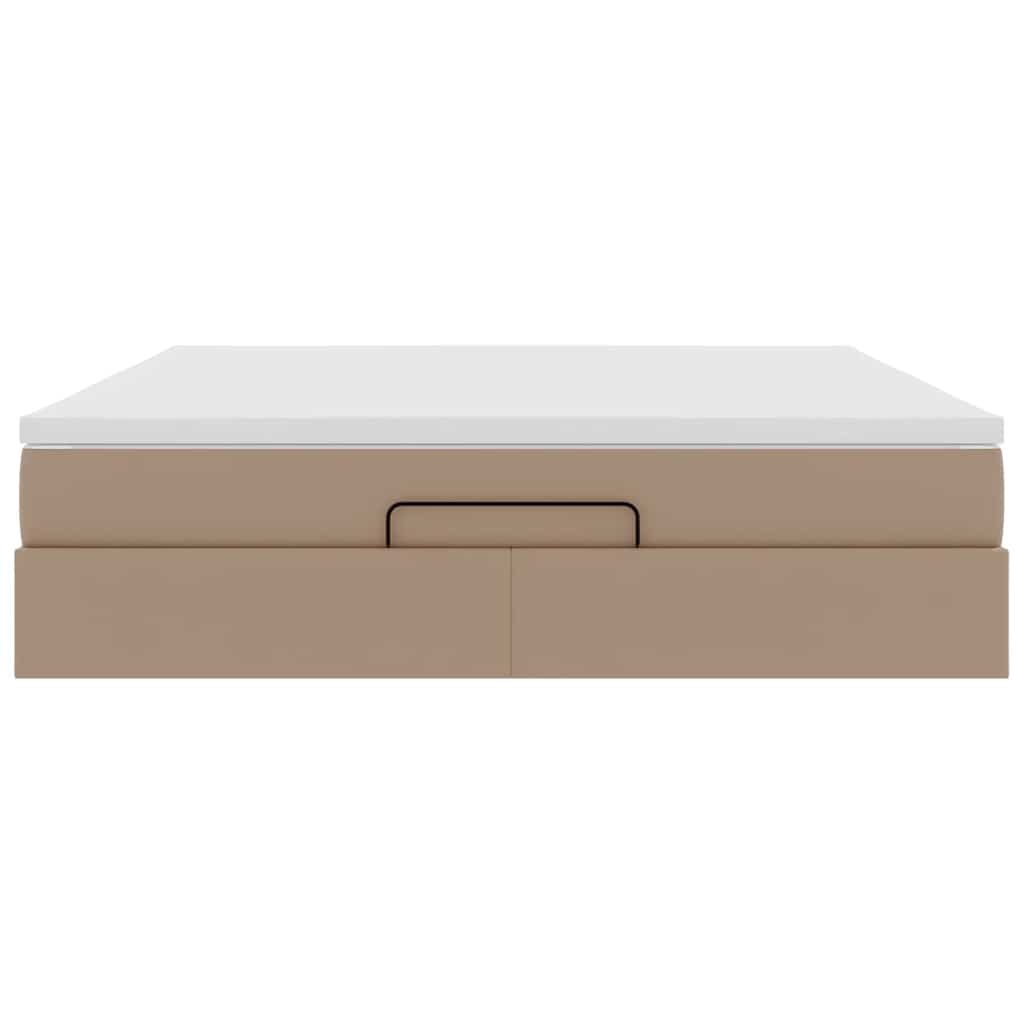 Οθωμανικό κρεβάτι με στρώμα Cappucino 180x200cm Faux Leather - Pakobazaar