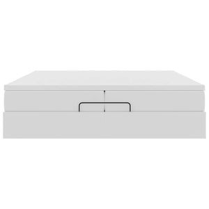 Οθωμανικό κρεβάτι με στρώματα Λευκό 200x200cm Faux Leather - Pakobazaar