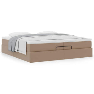 Οθωμανικό κρεβάτι με στρώματα Cappucino 200x200cm Faux Leather - Pakobazaar