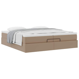 Οθωμανικό κρεβάτι με στρώματα Cappucino 200x200cm Faux Leather - Pakobazaar