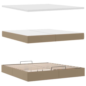 Οθωμανικό κρεβάτι με στρώματα Cappucino 200x200cm Faux Leather - Pakobazaar