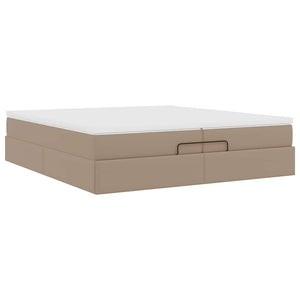 Οθωμανικό κρεβάτι με στρώματα Cappucino 200x200cm Faux Leather - Pakobazaar