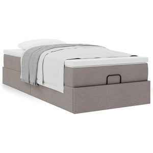 Οθωμανικό κρεβάτι με στρώμα Taupe 90x190cm ύφασμα - Pakobazaar