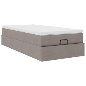 Οθωμανικό κρεβάτι με στρώμα Taupe 90x190cm ύφασμα - Pakobazaar