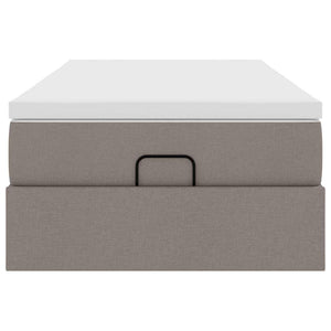 Οθωμανικό κρεβάτι με στρώμα Taupe 90x190cm ύφασμα - Pakobazaar