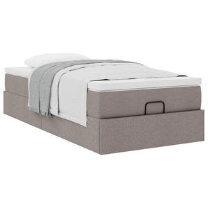 Οθωμανικό κρεβάτι με στρώμα Taupe 90x200cm ύφασμα
