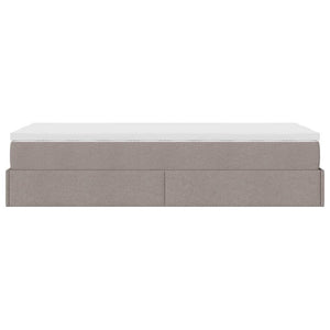 Οθωμανικό κρεβάτι με στρώμα Taupe 90x200cm ύφασμα