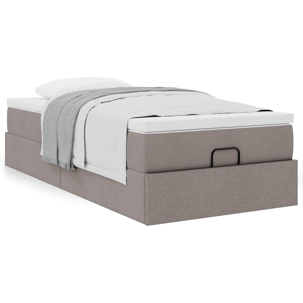 Οθωμανικό κρεβάτι με στρώμα Taupe 100x200cm ύφασμα