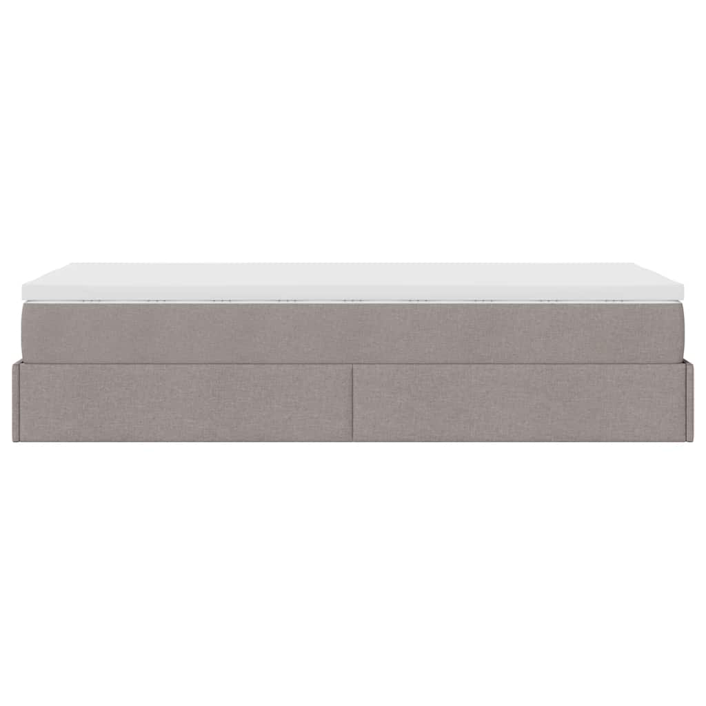 Οθωμανικό κρεβάτι με στρώμα Taupe 100x200cm ύφασμα
