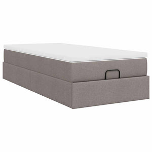 Οθωμανικό κρεβάτι με στρώμα Taupe 100x200cm ύφασμα