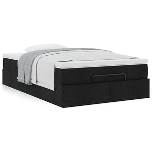 Οθωμανικό κρεβάτι με στρώμα Μαύρο 120x190 cm Ύφασμα